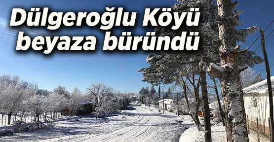 Dülgeroğlu Köyü beyaza büründü