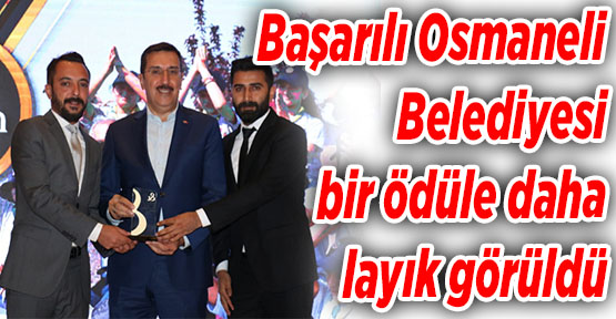 Başarılı Osmaneli Belediyesi bir ödüle daha layık görüldü