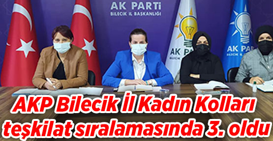 AKP Bilecik İl Kadın Kolları teşkilat sıralamasında 3. oldu