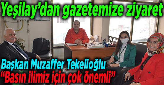 Bilecik Yeşilay Şube Başkanı Muzaffer Tekelioğlu’ndan gazetemize ziyaret