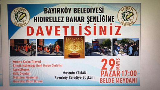 Bayırköy Belediyesi Hıdırellez Duyurusu