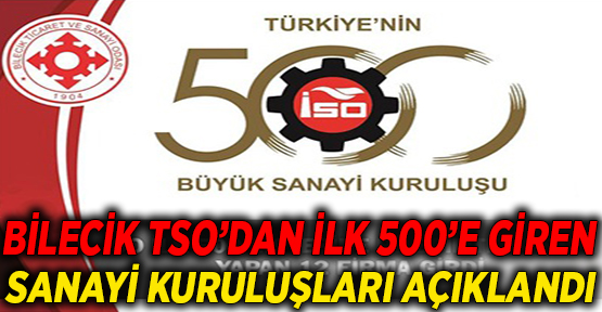 BİLECİK TSO’DAN İLK 500’E GİREN