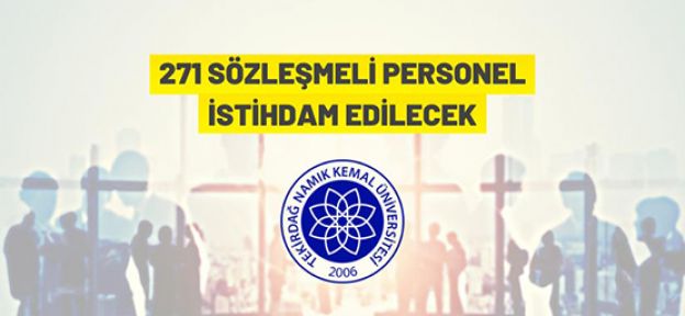 Tekirdağ Namık Kemal Üniversitesi Sözleşmeli Personel alım ilanı